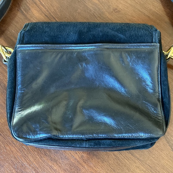 Vintage Black Suede and Pleather Bag - Picture 6 of 6
